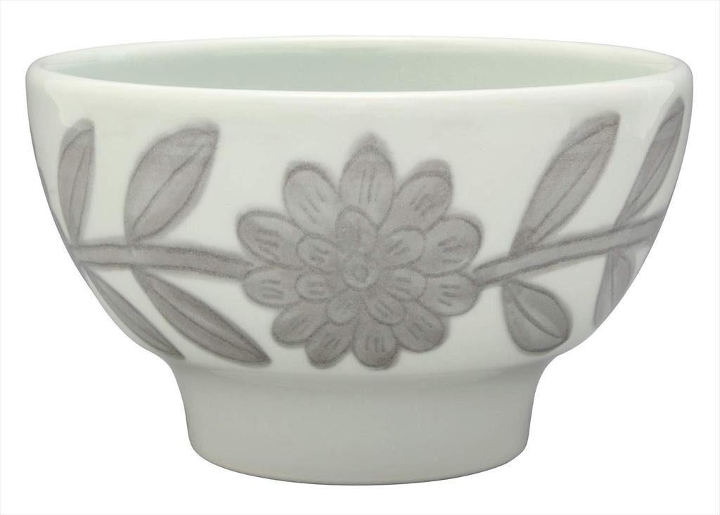 Hasami Ware Nishiyama Kiln Small Bowl Daisy Gray Diameter 14 X Height 8cm Porcelain Microwave Safe Dishwasher Safe Made In Japan Approx.