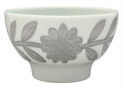 Hasami Ware Nishiyama Kiln Small Bowl Daisy Gray Diameter 14 X Height 8cm Porcelain Microwave Safe Dishwasher Safe Made In Japan Approx.