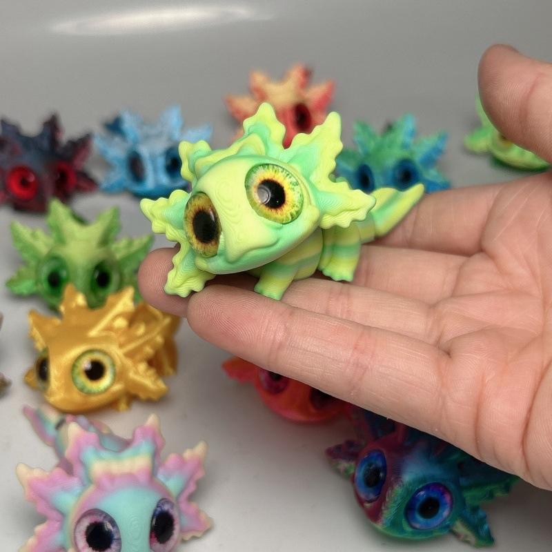 3D-printed Small Animal Set Joint Cute Salamander Baby 3d Printed Animals for Home Office Craft Printed Figures Christmas Gifts