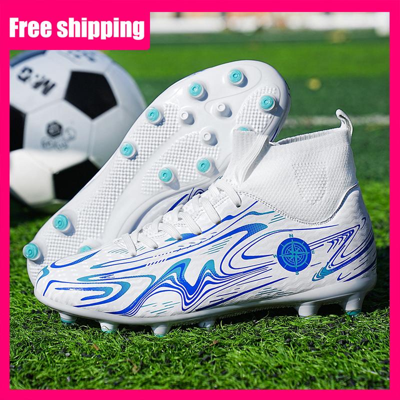 Mens Football Shoes Outdoor Society Adult Futsal Slip-Resistant Sport Ultralight Rebound High-Football Boots for Quality for Men