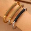 Design Steel Wire Opening Mesh Light Luxury C-shaped Fashionable Color Matching Versatile Bracelet