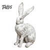 Outdoor Resin Sculpture Bunny Decor, Garden Yard Rabbit Statue Decorations, Easter Bronze Farmhouse Distressed Figurines, Spring Statues Home