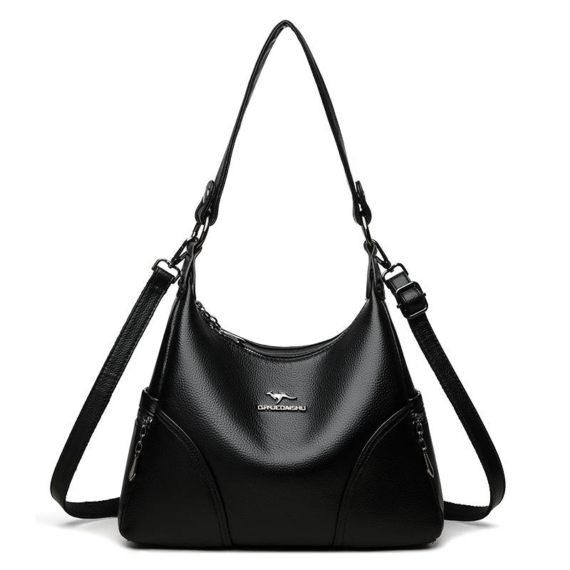 

Вместительная сумка-тоут, Модная дизайнерская сумка, Многослойная сумка через плечо, Женская сумка на одно плечо чёрный