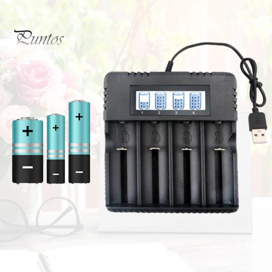 4 Slot 18650 Smart Charger with LCD Display Fast Stable And User-Friendly Ample Capacity Battery Charger for 26500 AA/AAA