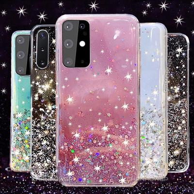 For Samsung Galaxy A51 Case Luxury Gradient Glitter Star Phone Cases For Samsung A71 A51 SM A515F A717F A 51 71 Transparent Bling Soft TPU Back Cover