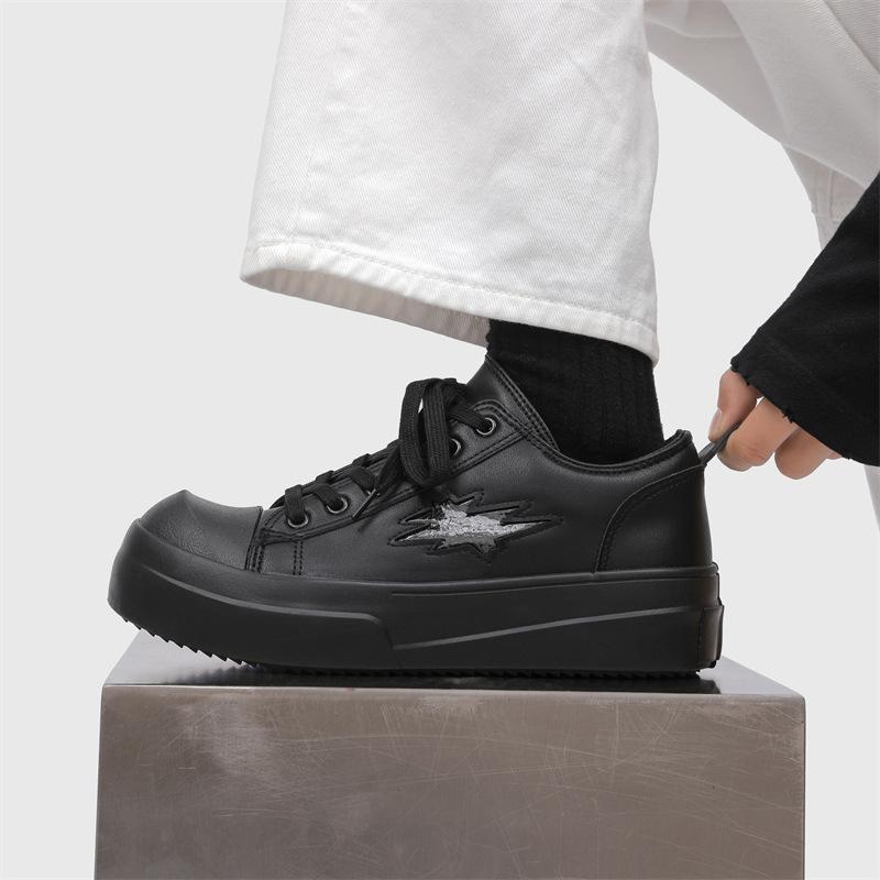 

Mickey big head derby shoes Jane big head milk fragrant baseplate shoes High street platform derby shoes Trendy men s commuter casual leather shoes 44 чорний