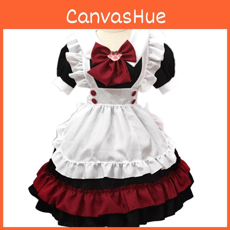Gothic Vampire Girl Cosplay Costume With Black Red Details For Anime Enthusiasts