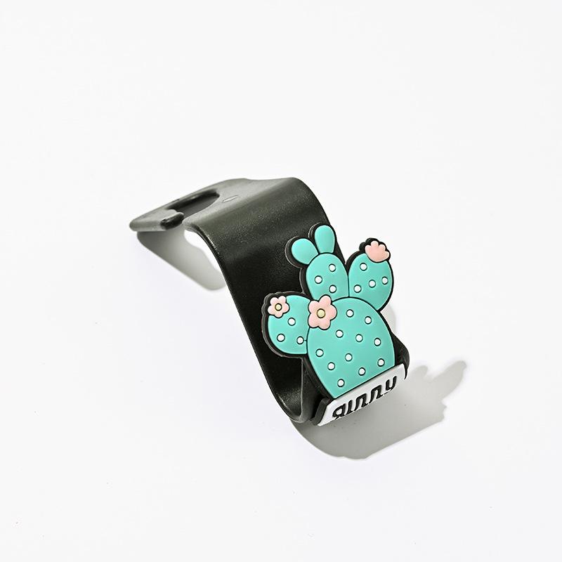 Car Seat Back Hook Universal Multifunctional Cartoon Storage Hook Automatic Rear Seat Mobile Phone Tablet Holder Hanging Hooks