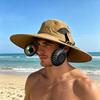 Chapeau Bob Double Ventilateur 2-en-1 Casquette Rafraîchissante avec Ventilateurs Amovibles Rechargeables par USB Pales Phosphorescentes Vitesse Réglable Chapeau de Soleil à Large Bord