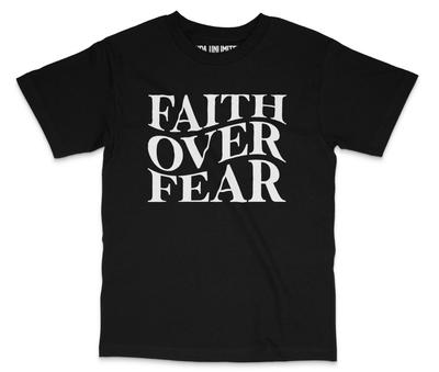 Faith Over Fear Christian T-Shirt Religious Bible Inspirational Faith Tee