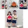 Children Cotton Cartoon Fruit Hat Backpack With Padded Shoulder Straps For Kindergarten Kids