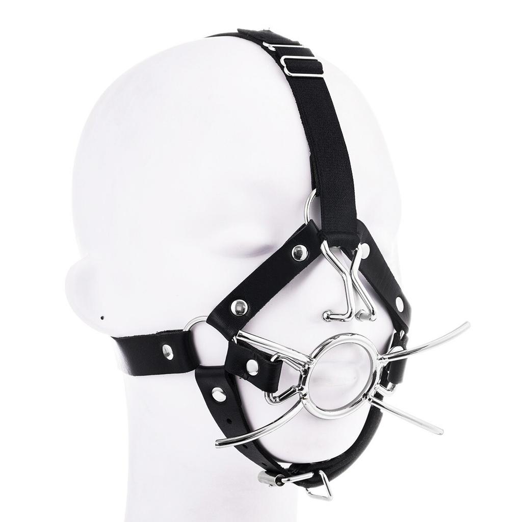 BDSM Mouth Gag Sex Adlut Toys Dog Slave Fetish Bondage Sex Games Harness Nose Clip Torture Restraints Chastity Leather