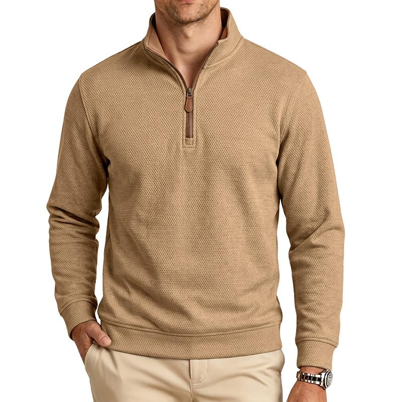 Men S Winter Outdoor Loose Fleece Lined Stand Collar Zip Up Sweatshirt