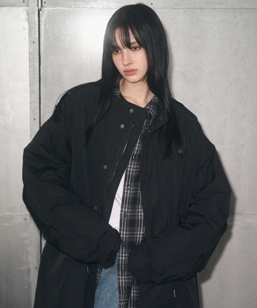 Leathery M-65 Fishtail Oversized Long Parka [2 Colors]
