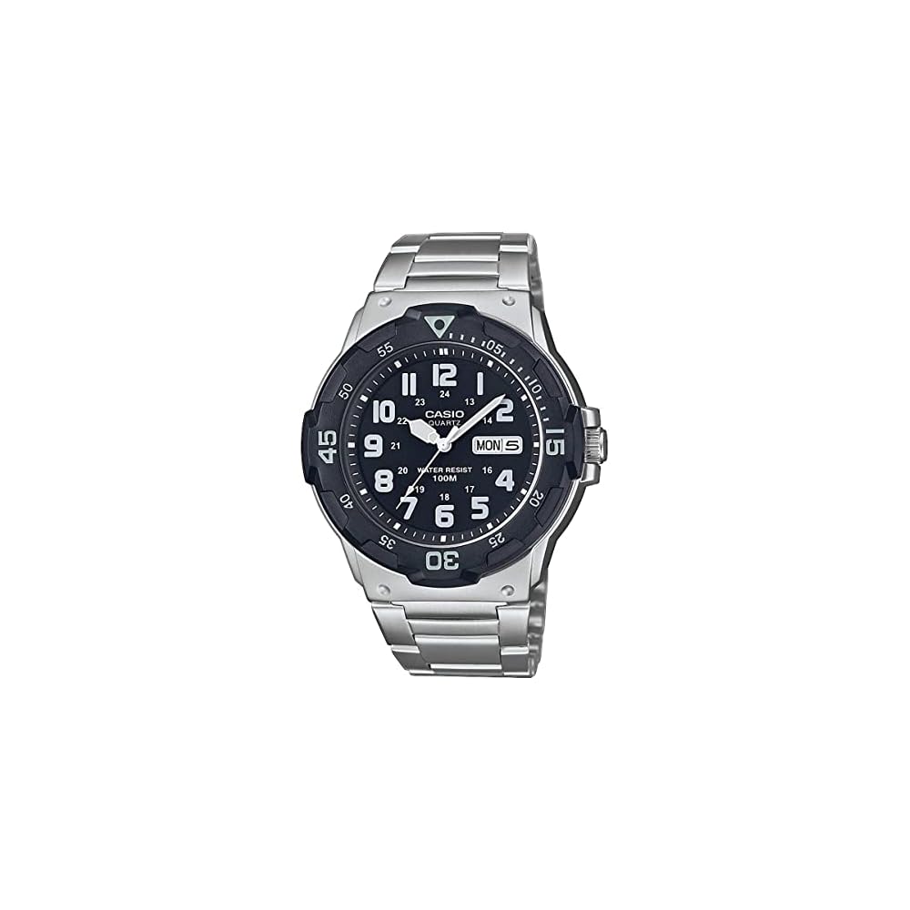 Мужские аналоговые часы Casio MRW-200HD-1BV Металлический ремешок Черный Импортная модель