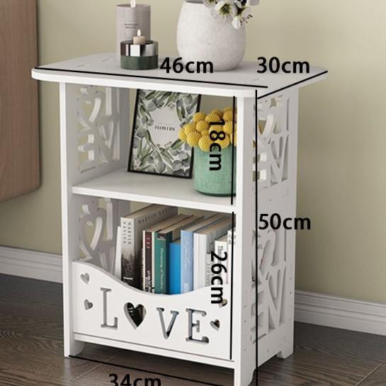 

Многоцелевая напольная ПВХ стойка для хранения для ванной комнаты, рабочего стола в спальне, 2-ярусный органайзер Love square table