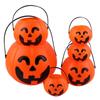 Halloween Shopping Mall Decor: Pumpkin Lantern & Bucket Candy Jar for Kids' Scenes