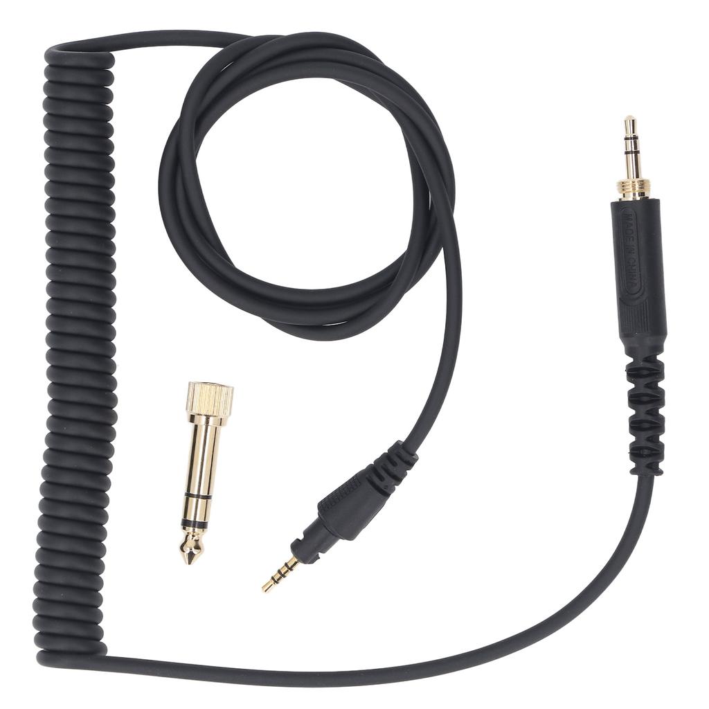 Headphone Sound Cable Long Spring Extension Sound Cable with 3.5mm Plug 6.3mm Adapter for DJ HDJ