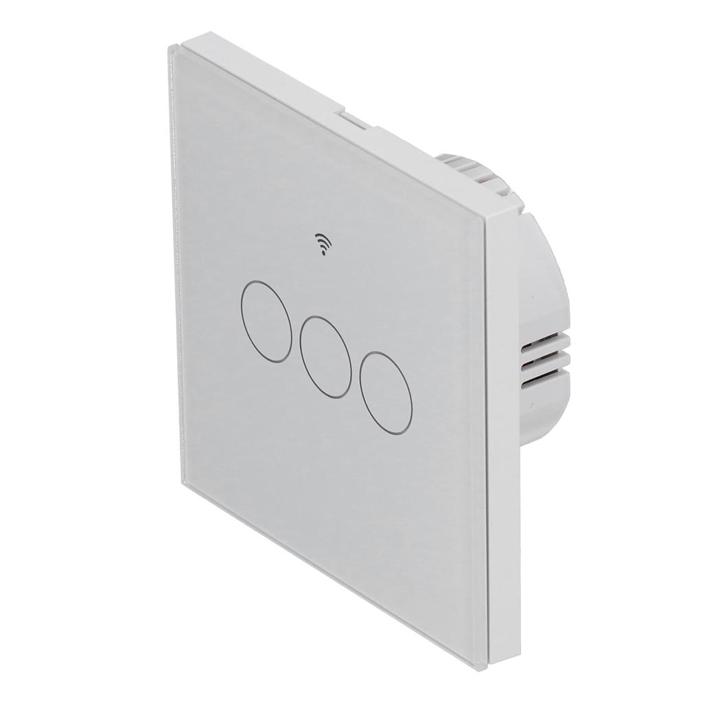 For Tuya Zigbee Light Switch 3‑Gang EU Remote Control Touch Switch 100‑240V 50HZ 60HZ