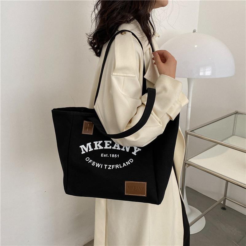 Stylish Canvas Tote Bag For Women 2023 Chic And Simple Design Large Capacity