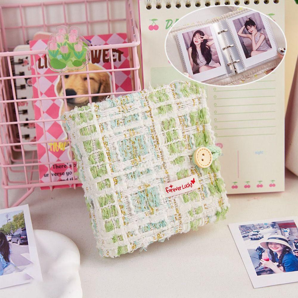 

Beautiful Binder Photo Album Cute Photo Collect Book Stationery Loose-leaf Album Student зелений