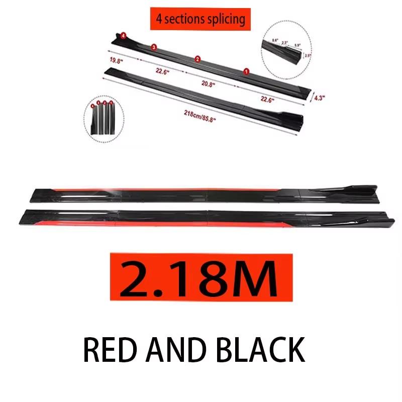 FOR VOLVO V60 V90 2M Car Side Skirt Extension Plate Lip Separator Bumper 2.18M Racing Side Spoiler Universal Car Side
