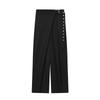 Womens High-Waisted Straight Leg Trousers Casual Trendy Wrap Design Blend Pants