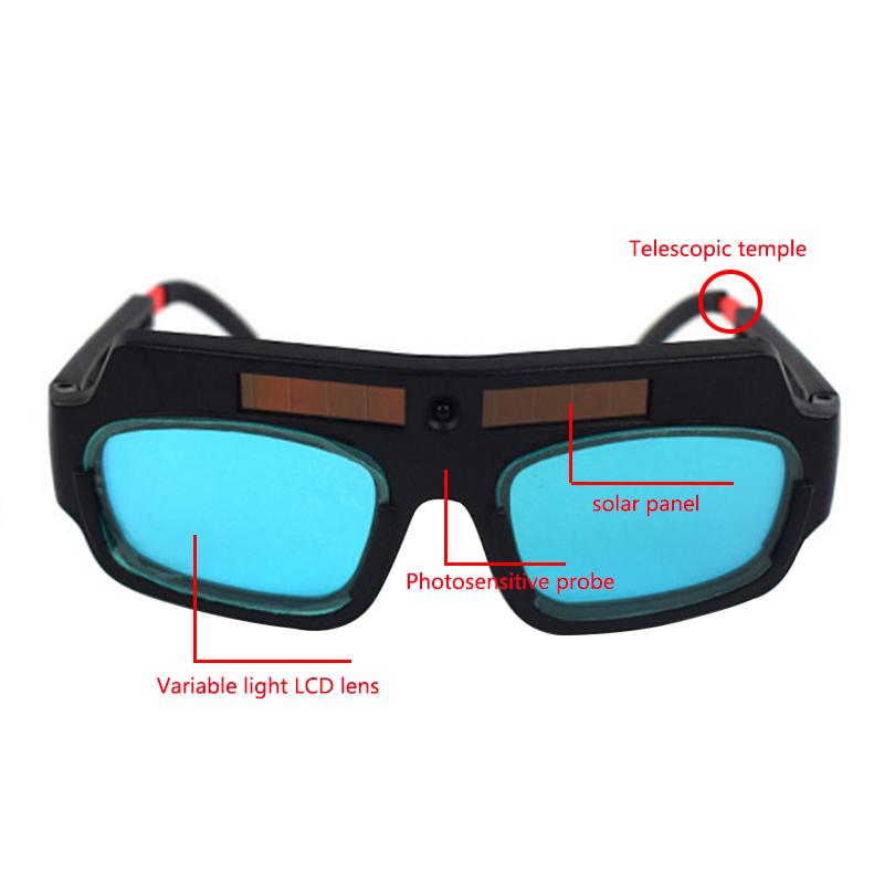 Solar Powered Auto Darkening Welding Solder Soldering Eyewear Goggles Glass