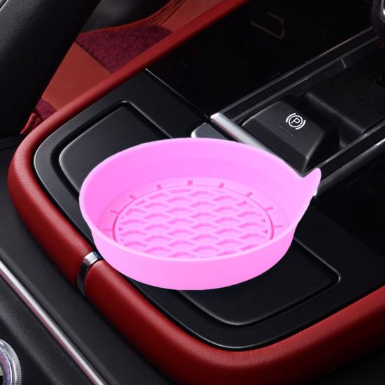 2 buc. sticle rotunde de apă din silicon Suport pentru pahare, culoare solidă, anti-alunecare, rezistentă la auz, covoraș pentru pahare din silicon Accesorii pentru interiorul mașinii