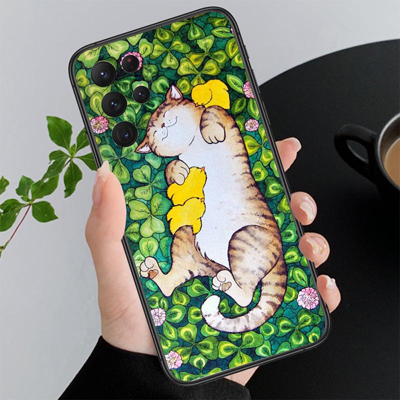 Kreslený Kočka Pouzdro na Telefon Pro Samsung A52S A21S A33 A23 A13 A14 A32 A52 A53 A54 A51 A71 A15