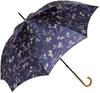 JILL STUART AURORA JI-11031-31 Botanical Foil Letter Print Satin Long Umbrella, Women's, Navy, Japan, 60cm Ribs (Free Size)