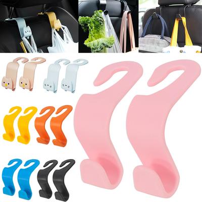 2Pcs Premium Quality Car Hooks Cartoon Adjustable Car Seat Hanger Hook Durable Multifunctional Car Interior Storage Clip