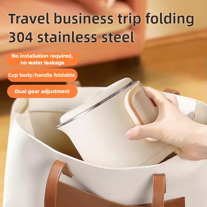 600W Taşınabilir Çok Fonksiyonlu Katlanabilir Kettle Açık Hava Seyahat Elektrotermal Bardak Yurt Hanede Anında Noodle Tenceresi