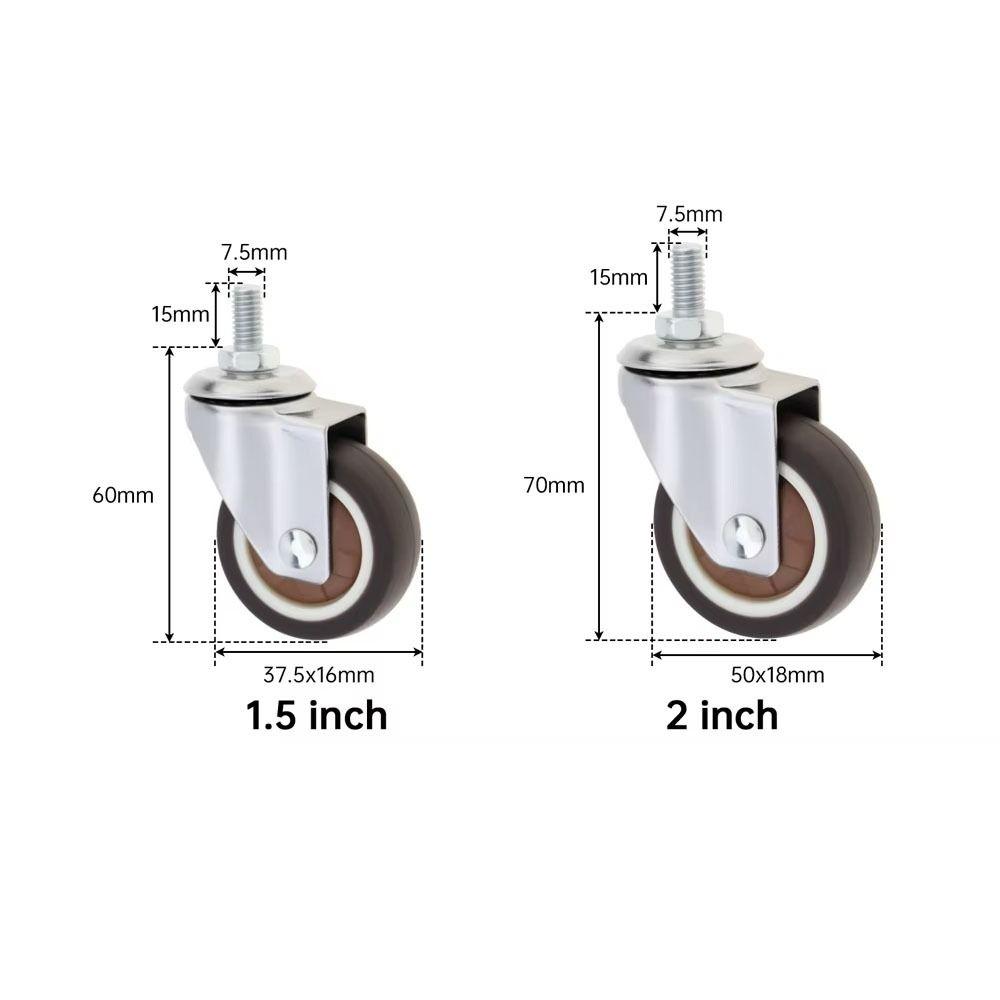 Ball Bearings Swivel Casters Metal Top Furniture Casters No Noise Casters Wheels Table