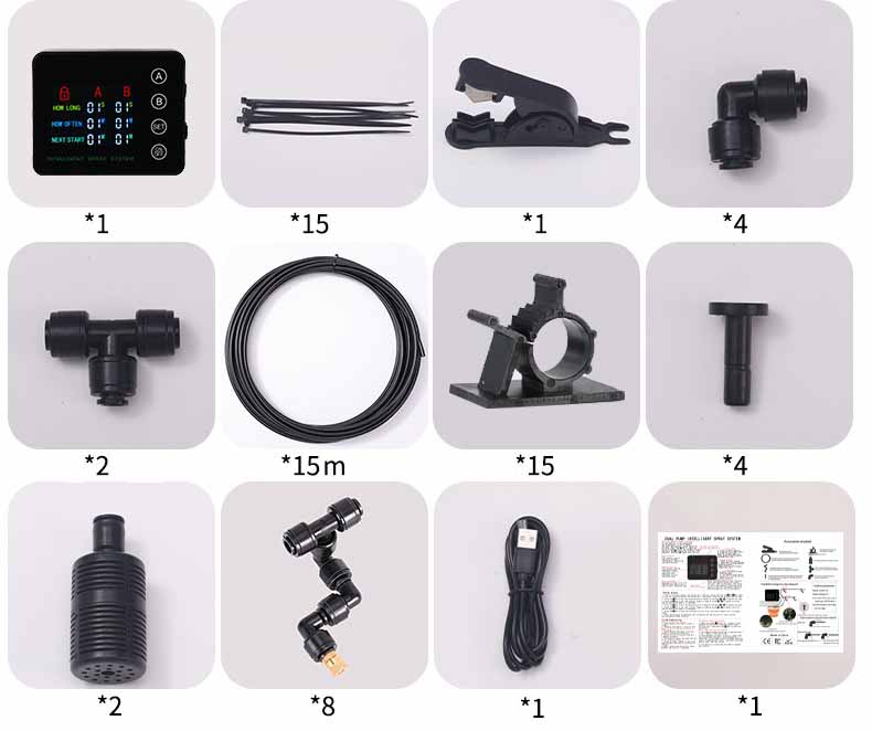 Intelligent Reptile Spray Humidifier Control Automatic Mist Rainforest Timing Spray System Kit Rainforest Irrigation Timer