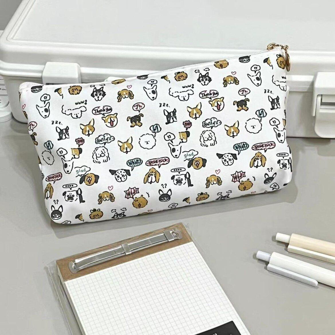 

High-Style Influencer-Inspired Puppy Pencil Case - Large Capacity Niche Stationery Storage Bag