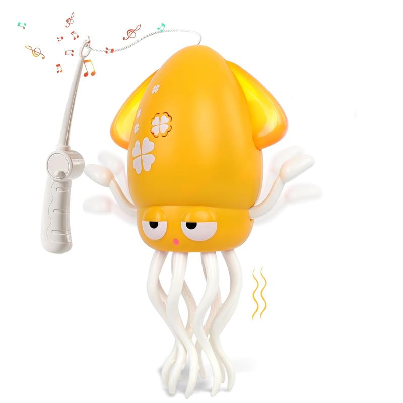 Magic Electronic Dancing Squid Toy with Lights Music and Interactive Induction Tummy Time Gift for Toddlers Baby Development Kid