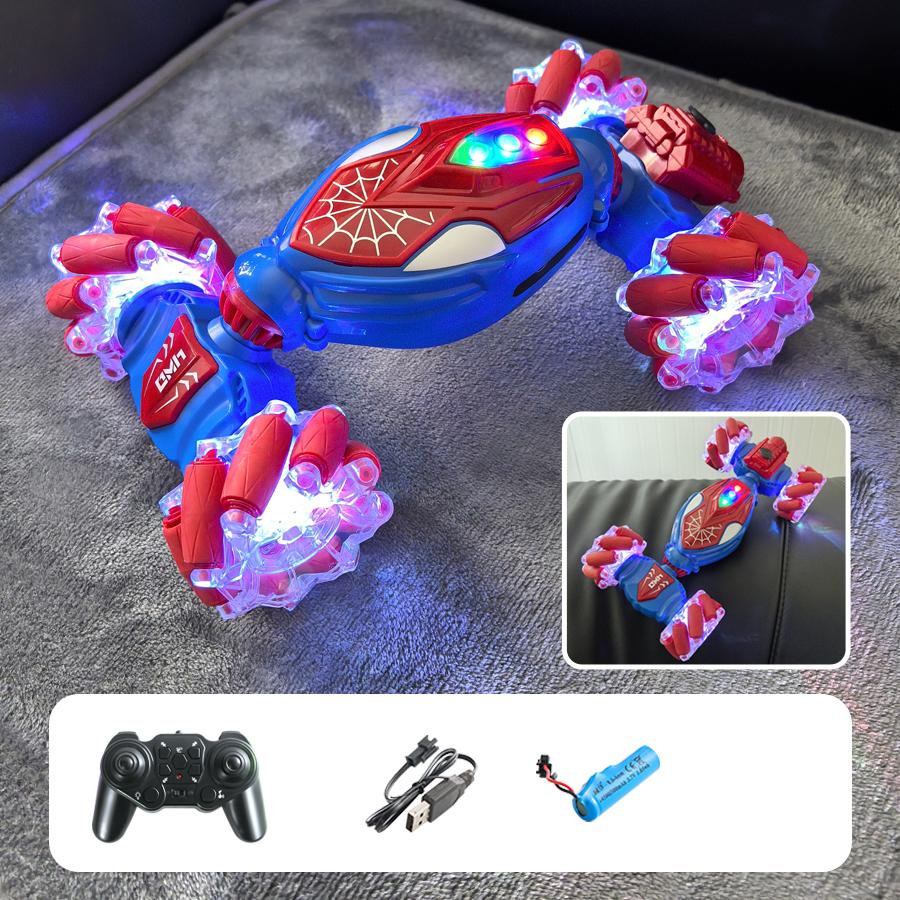 Spray Twist 2.4G Remote Control Stunt Car Cool Gesture Induction 13 Way Control Sound Light Drift Tail Flick Children's Toy Car