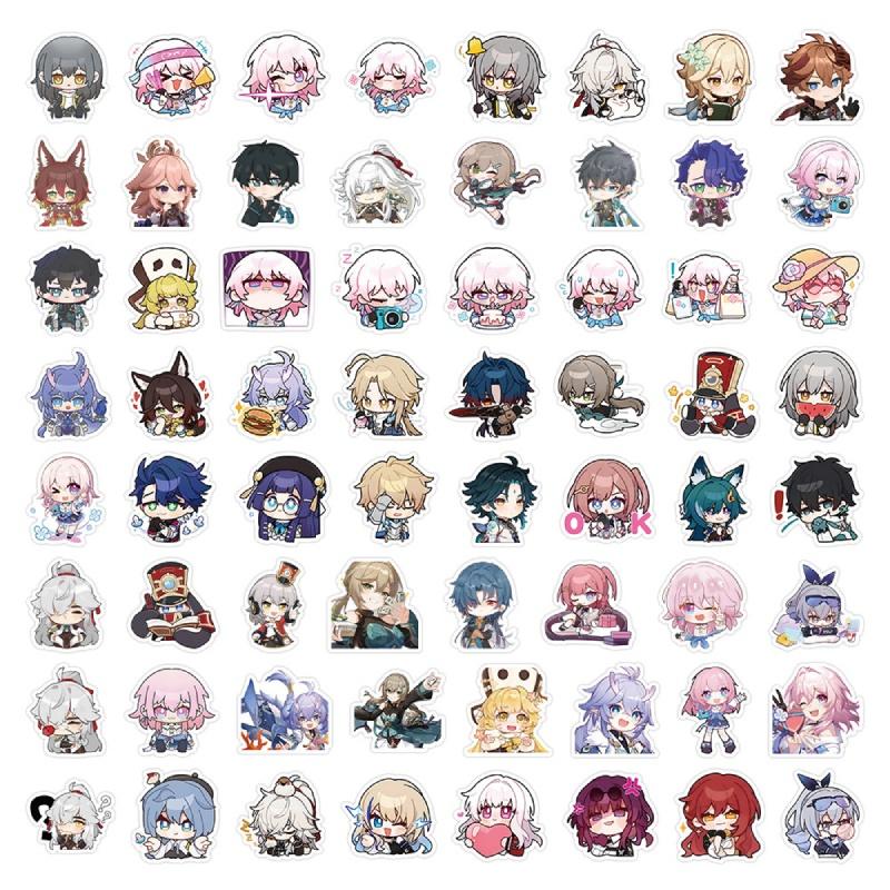 Cute Q-version Characters From Honkai Impact 3 60 High-definition Waterproof Stickers For Scrapbooking And Notebook Decoration