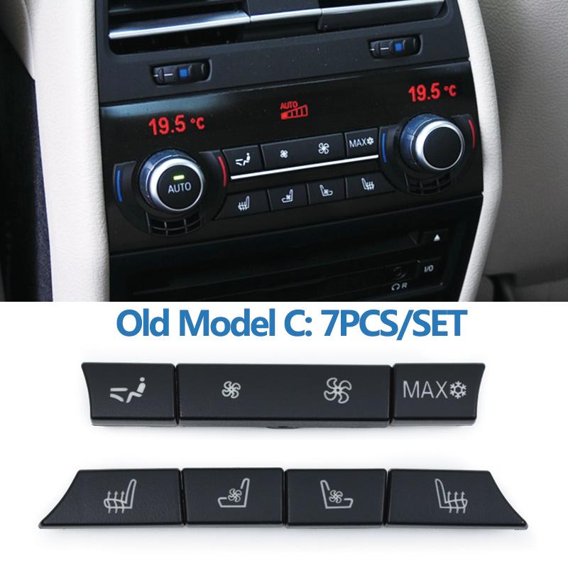 Car Rear Air Vent Venlitation Ac Buttons Key Caps Repair Kit Set For 5 5GT 6 7 Series F10 F11 F07 F01 F02 F12 F06 730 735