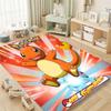 Pokémon print rug, cute Pikachu, Jigglypuff and Charmander cartoon decorative rug, home décor