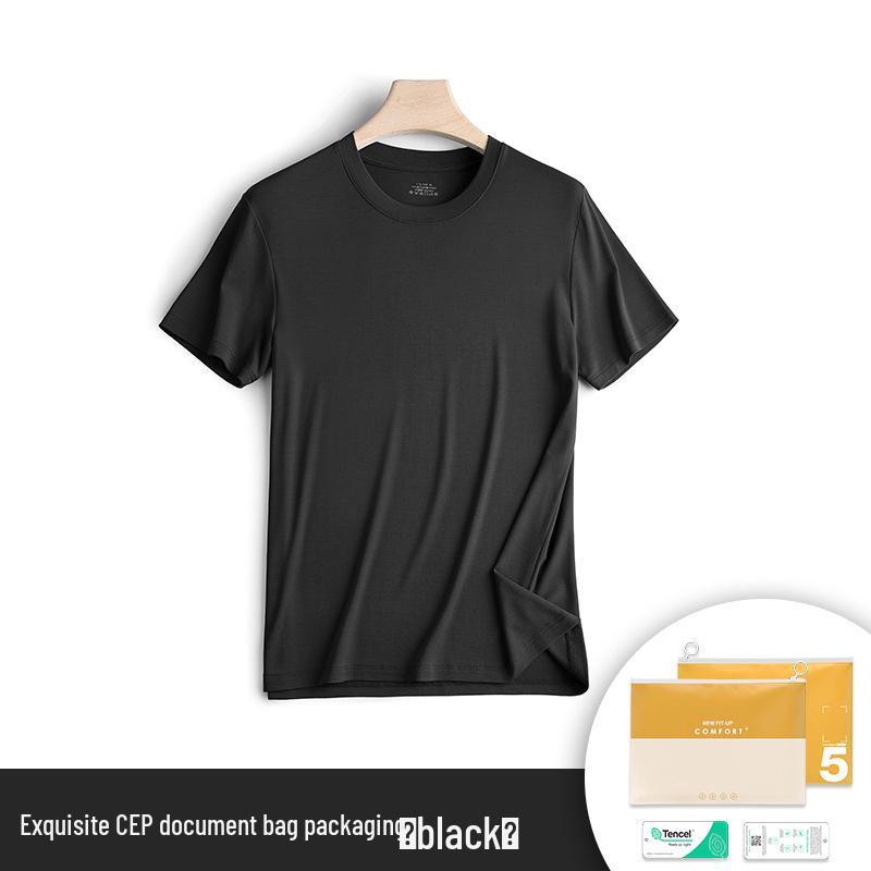 60-Pack Double-Sided Modal Unisex Short-Sleeve T-Shirt - Solid Color Thin Base Layer for Spring/Summer