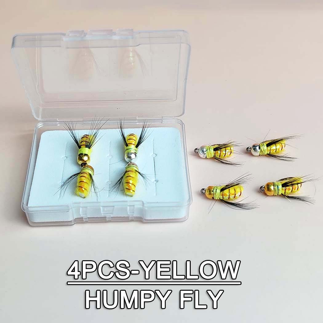 

Нахлыстовая мушка Наживка Искусственная наживка Humpy Fly(Желтый/черный)Мушки для ловли форели - Материал: искусственные перья и искусственный вискозный шелк, рыболовная приманка, упаковка из 4 шт./8 шт. 4Pcs жёлтый