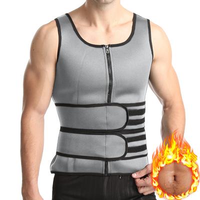 Corset de sport gainant pour homme, grande taille, débardeur gainant, effet transpiration intense, fitness