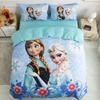 Frozen Prinses Elsa en Anna Anime Dekbedovertrek Set Comforte Beddengoed Sets met Print Cartoon Tweepersoons Kerstcadeaus 3-delig