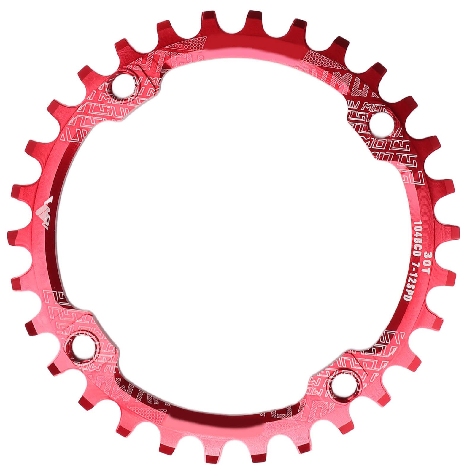 104BCD Single Speed Chainring Aluminum Alloy 30T Chainring Crank Accessories for Mountain BikeRed красный