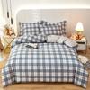 3PC 100% Cotton Duvet Cover Set Striped Printing 1PC Duvet Cover 2PC Pillowcase Cotton Soft Skin Friendly Bedding