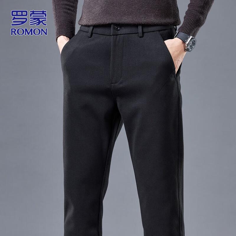 ROMON Men's Straight-Leg Business Casual Pants