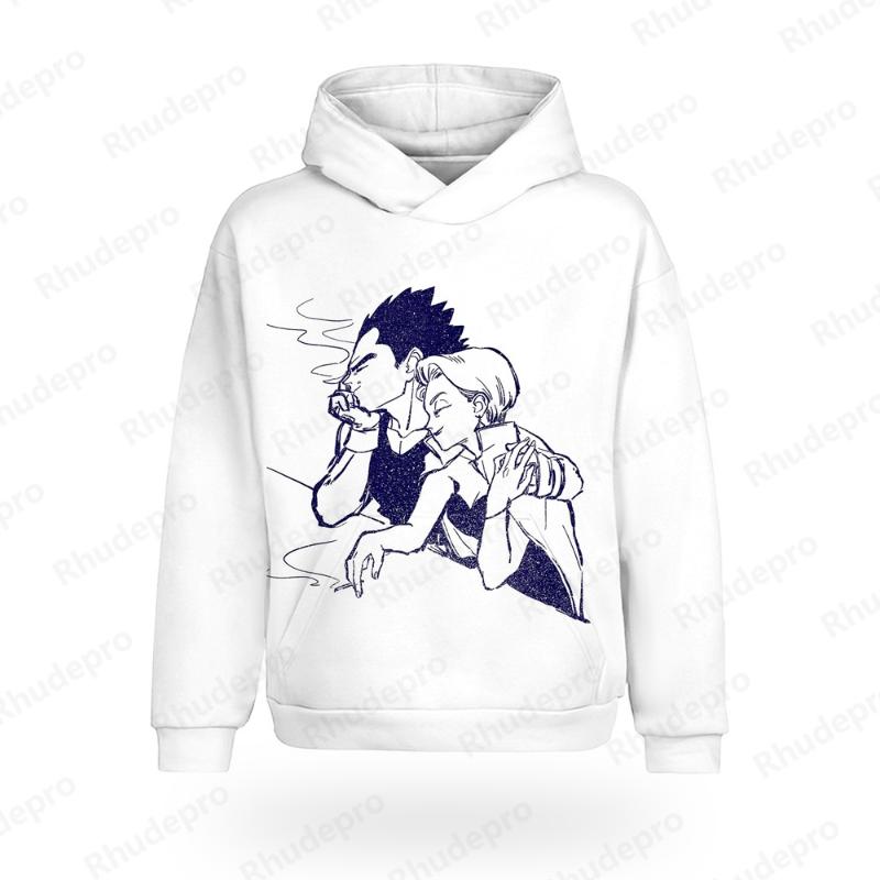 Herren T-Shirt Herren Hoodie Hoodie Tops Dragon Ball Neue Kleidung Vegeta Y2k Trend Goku Super Saiya 2024 Hochwertiger Hip Hop