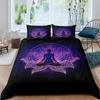 Bohemian King Queen Duvet Cover Yoga Comforter Cover Chakra Meditation Hamsa Eye Bedding Set Exotic Boho Polyester Quilt Cover